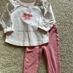 Carter's White and Pink Kids Matching Set